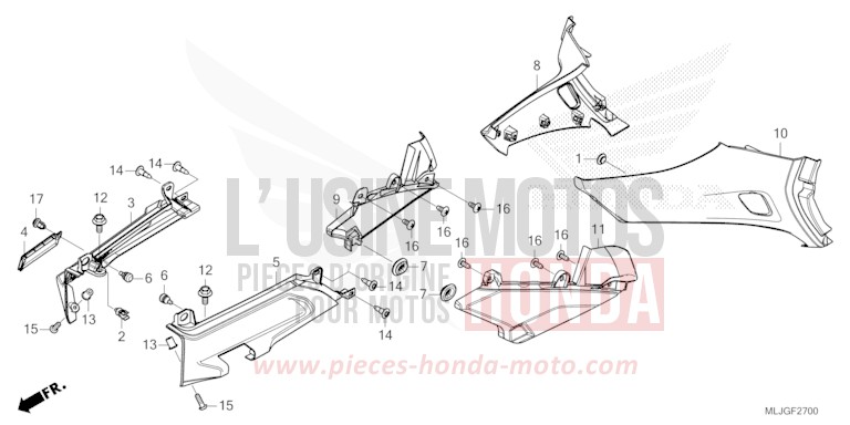 COUVERCLE LATERAL de Gold Wing CANDY ARDENT RED (R367) 2026